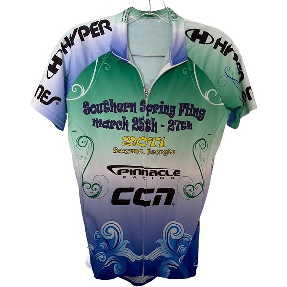 CCN Sports Cycling Shirt Jersey Full-Zip Men Small - Picture 1 of 10